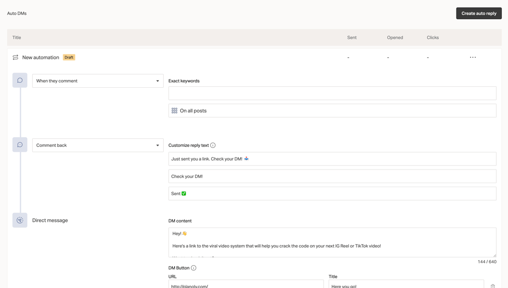 How can I set up Auto DMs?
