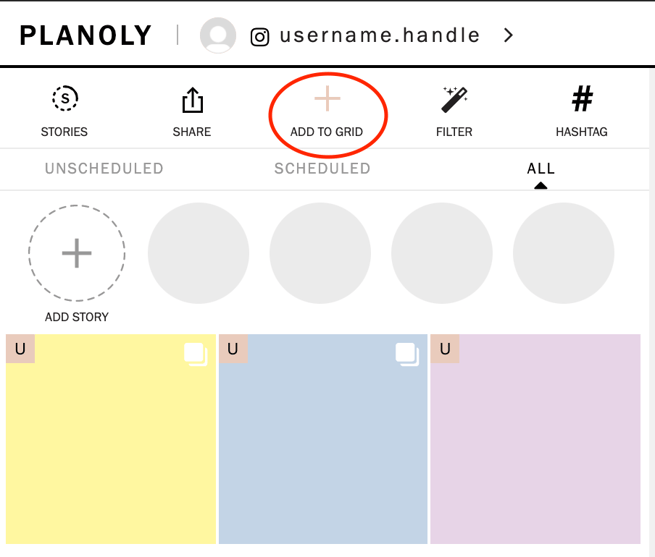 add to grid