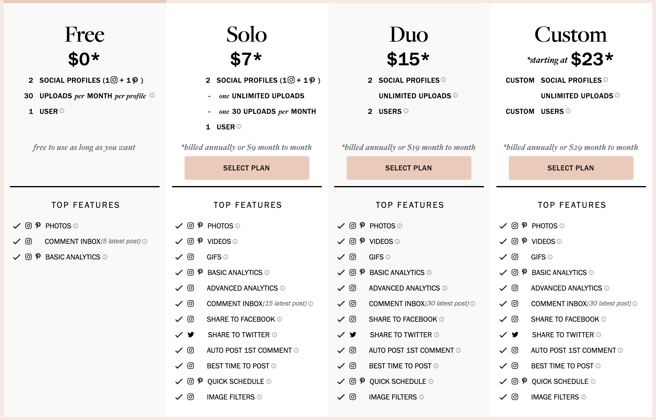 updated pricing